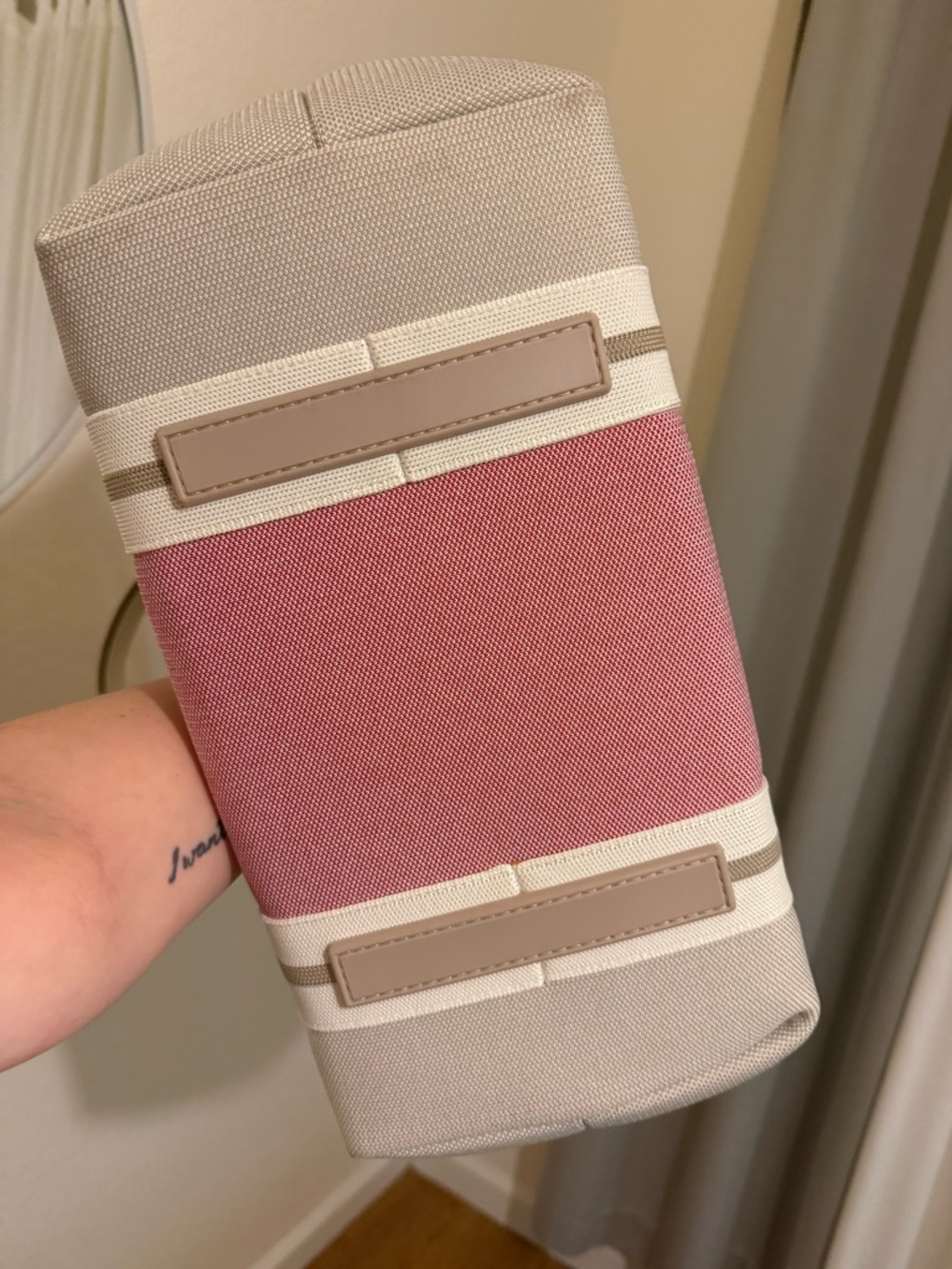 Rothy's Cream and Pink Tote Bag with Minimalist Design - Picture 5 of 7